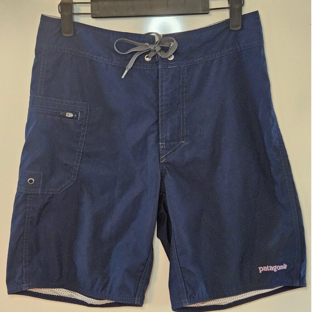 Patagonia Men Board Shorts 28W Navy EUC E62